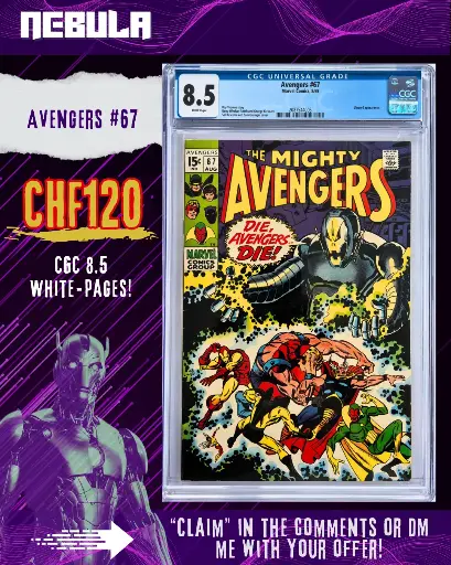 Avengers #67 CGC 8.5 White Pages